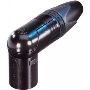 NEUTRIK XLR-pistik, nurga all, pooluste arv: 4, must NC4MRX-B 1 tk (NC4MRX-B)