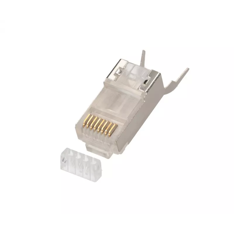 RJ45 pistik Extralink CAT6A FTP 8P8C, läbipaistev, isane/emane, 1 tk