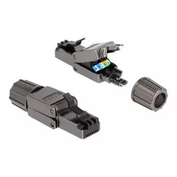 Võrgukaabel DeLOCK RJ45-pistik Cat.8.1 STP tööriistavaba must