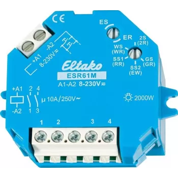 Eltako AP/UP-impulsilüliti ESR61M, 1 + 1 normaalavav kontakt 10 A ESR61M 8 - 230 V/UC 1 + 1 normaalavav kontakt 10 A 250 V/AC (hõõglamp (61200301)