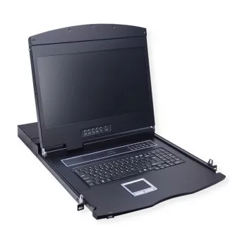 Rack konsool VALUE 26.99.0162 — 17 tolli (43,2 cm) 1280x1024 1U, USB klaviatuur/hiir, Must