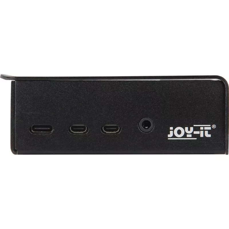 JOY-IT RPI CASE ALU06 - Korpus Raspberry Pi 4-le, Alu, must (RB-ALUCASEP4+06)