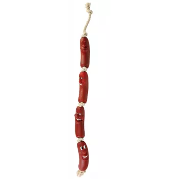Koerte närimismänguasi Trixie Snack Toy Vorstikesed nööril, vinüül, 750 mm, pronks, 1 tk