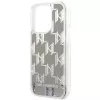 Karl Lagerfeld KLHCP14XLMNMS iPhone 14 Pro Max 6.7 kõva kate hõbedane / hõbedane Liquid Glitter Monogram
