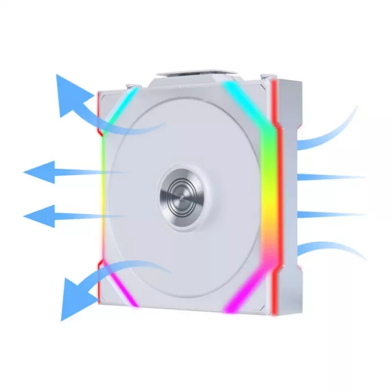 Lian Li UNI FAN SL Wireless 120 ARGB ümberpööratud labadega valge 3-pakk