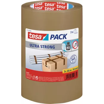 Pakkelint Tesa 51124 Ultra Strong — 66 m pikkus, 50 mm laius, pakis 3 tk