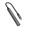 USB 3.0 4-pordiline liidesejaotur SAVIO AK-71 USB-C-hostiga, 5000 Mbit/s, 2-aastane garantii