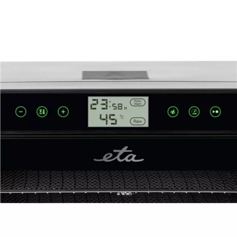 ETA | Puuviljakuivati | Vital Air II ETA230290000 | Võimsus 650 W | Kandikute arv 10 | Temperatuuri reguleerimine | Sisseehitatud taimer | Must