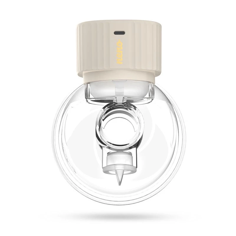 Juhtmeta elektrooniline rinnapump neno VENTO Three-Phase, laetav, kaasaskantav, LCD-ekraan, 150 ml pudel, BPA-vaba, beež