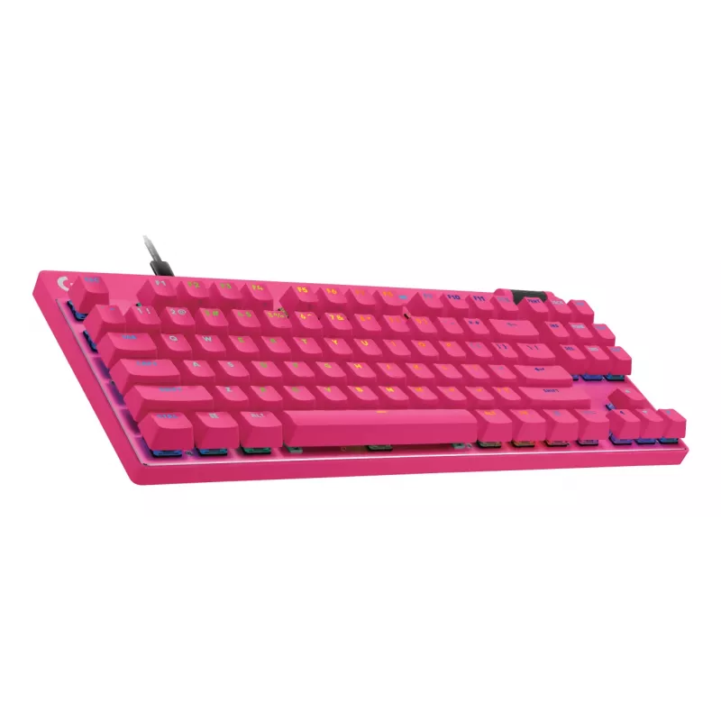 Mänguklaviatuur Logitech G 920-013249 USB AZERTY Prantsuse Roosa Tenkeyless