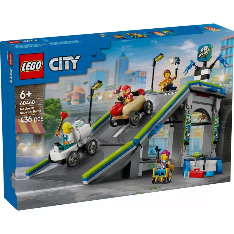 LEGO CITY 60460 No Limits: võidusõiduauto kaldteega veoauto