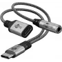 Goobay Adapter USB-C™ to USB-C™ and jack, 3,5 mm AUX (74524)