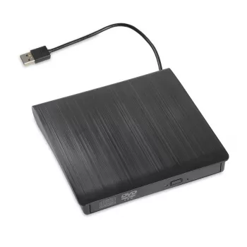 DVD-ROM väline optiline seade IBOX IED02, USB 3.2 Gen 1, DVD-ROM (8x) / CD-ROM (24x), must