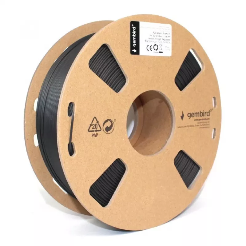 3D-printimismaterjal Gembird 3DP-PLA1.75-02-CARBON