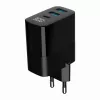 Gembird TA-UC-PDQC30LCD-BK-02 mobiilseadme laadija Universaalne Must AC Kiirlaadimine Siseruumides