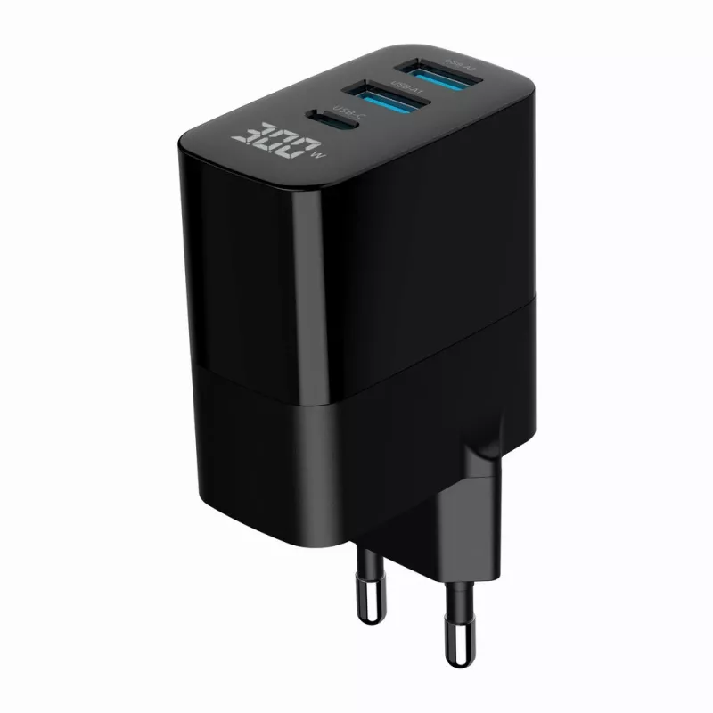 Gembird TA-UC-PDQC30LCD-BK-02 mobiilseadme laadija Universaalne Must AC Kiirlaadimine Siseruumides