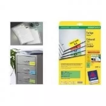Avery Zweckform Avery L6035 - püsiliimiga - kollane - 33,9 x 63,5 mm 480 silti (20 lehte x 24)