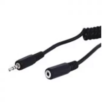 Wentronic Goobay 3,5 mm pistikupikenduskaabel, Must, 5 m – 3,5 mm pistik (3 kontaktiga, stereo) > 3,5 mm pesa (3 kontaktiga, stereo) (50017)