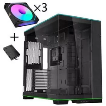 Lian Li O11 Dynamic EVO RGB arvutikorpuse komplekt, Midi-Tower, ARGB, karastatud klaas + 3x UNI FAN SL-INF - must