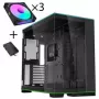 Lian Li O11 Dynamic EVO RGB arvutikorpuse komplekt, Midi-Tower, ARGB, karastatud klaas + 3x UNI FAN SL-INF - must