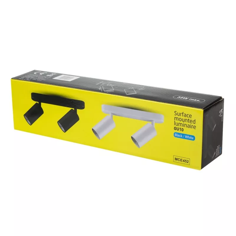 Maclean MCE452 B sein- ja laevalgusti, liigutatav, alumiinium, 2xGU10, matt must