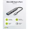 Goobay Slim 4-Port USB-Hub, USB-C™ USB-C™/USB-A, USB 3.2 (74459)