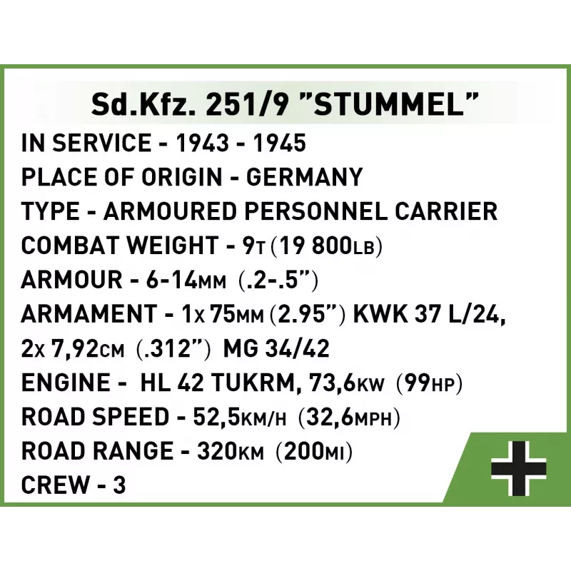 Sd.Kfz. 251/9 Stummel, ehituskomplekt