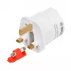 Toiteadapter IBOX iaukeu vahetatavate UK (tüüp G) ja EL-i (tüüp E) pistikutega, 100–240V 50/60Hz, 7,5 A, valge
