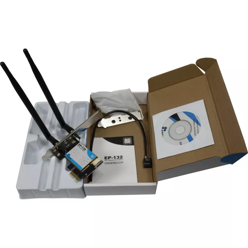Juhtmevaba USB-võrguadapter INTER-TECH Argus EP-132, USB 2.0, Wi-Fi 5 (kuni 600 Mbit/s)