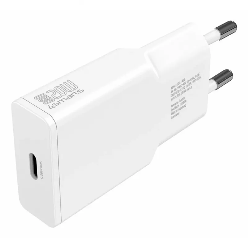 4smarts PDPlug Slim Nuti- ja tahvelarvuti valge AC kiirlaadimine siseruumides (541120)