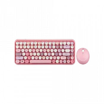 Perixx PERIDUO-713 Pink DE juhtmevaba klaviatuur, hiirekomplekt saksa, QWERTZ Roosa, roosa (11713)