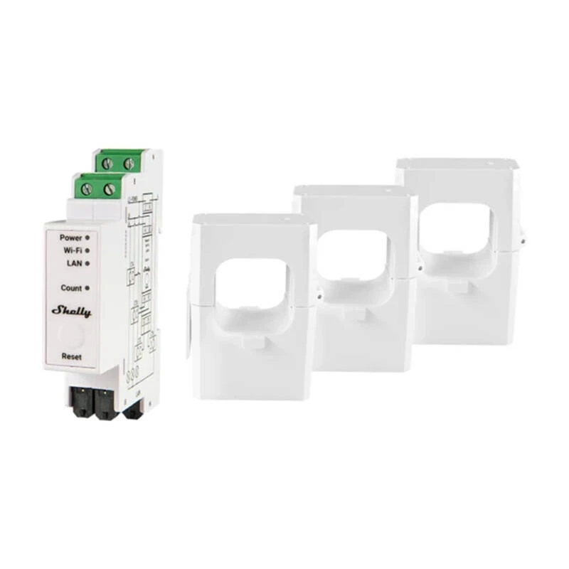 Vahelduvvoolu energiakulu arvesti Shelly Pro 3EM-400A 400 A 50-60 Hz