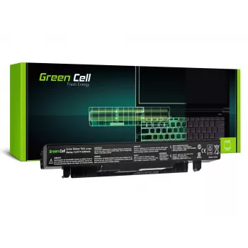 Aku roheline Cell AS58 ASUS sülearvutitele — Li-Ion 2200 mAh, 14,4 V, 4 elementi, must