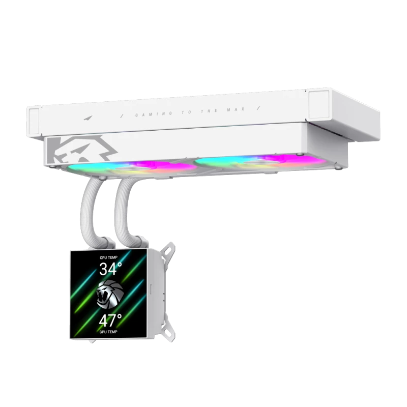 Gamemax CPU vedelikjahuti | GLACIER 240 LCD WH | Intel, AMD
