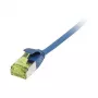 patch-kaabel RJ45, CAT6A 500Mhz, 0,25m, sinine, U/FTP, õhuke ümmargune d=3,8mm, TPE/LSZH(Superflex), AWG32, Cat.7 toorkaabliga, Synergy 21 (S217331V3)
