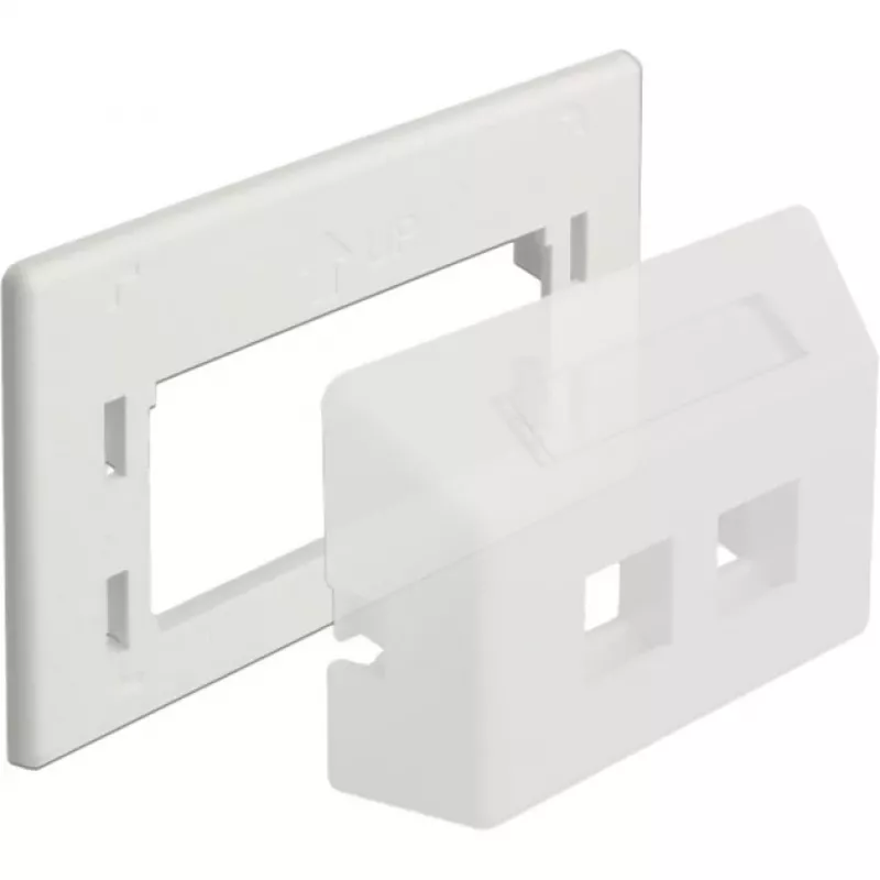 Keystone adapterplaat, paigaldus/montaaž (valge)