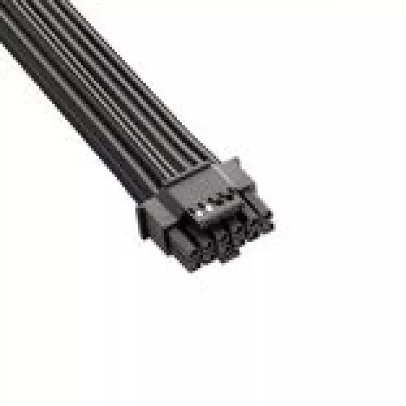 CableMod Basics Universal 12V 2x6 kaabel, 90° pistik, 16-kontaktiline 16-kontaktiliseks - must, 60 cm, vers. A