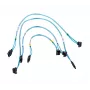 SATA-kaabel Supermicro CBL-0186L 4x ümmargune 0,56 m, SATA I, sirge isane-isane, must/sinine/valge