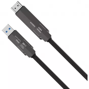 USB4 HDMI kaabel 4smarts ComboCord 240W 1,5 m – USB4-lt HDMI-le, 240W toiteedastus, 1,5 m pikkus