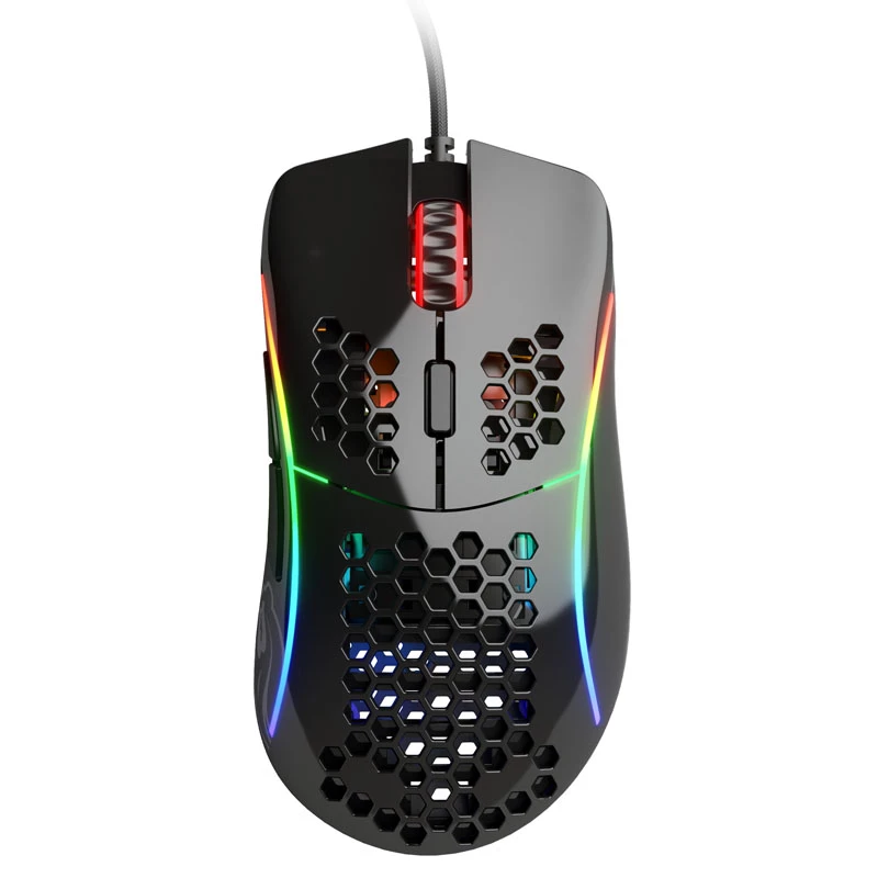 Glorious Gaming Glorious Model D hiir Glossy (Must), Paremakäeline, Optiline, USB Type-A, 12000 DPI, 1 ms, Must