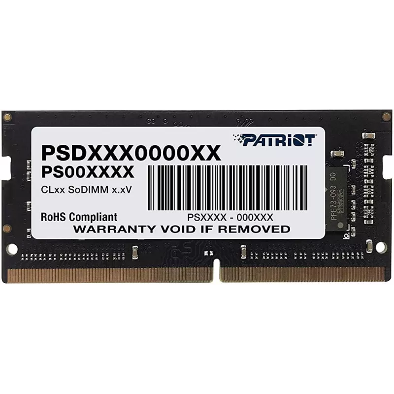 Sülearvuti mälumoodul PATRIOT PSD48G213381S 8 GB DDR4 2133 MHz 260-pin SO-DIMM 1.2V