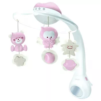 Beebimuusikakarp B-kids 3in1 Infantino 150302050 — puudriroosa, 3-ühes rahustav mänguasi