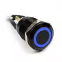 Vandaalikindel vajutusnupp Impactics 19mm, IP65, sinine LED, must