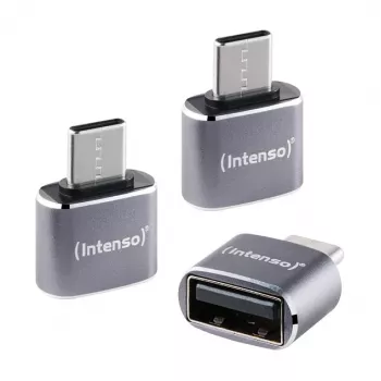 Intenso 3-pack USB-adapter USB-A -> USB-C C480C Alumiinium