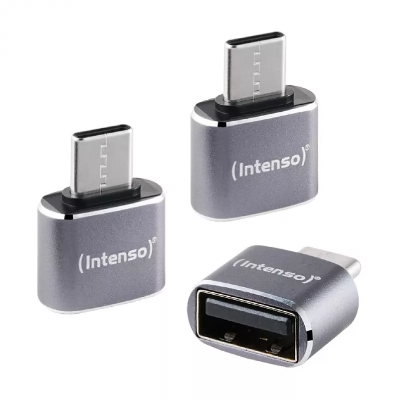 Intenso 3-pack USB-adapter USB-A -> USB-C C480C Alumiinium