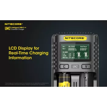 Nitecore UM2 akulaadija majapidamisaku DC Liitiumioon Nikkelkaadmium