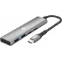 Goobay Slim 4-Port USB-Hub USB-C/USB-A 5 Gbit/s - Plug USB 3.2 (76563)