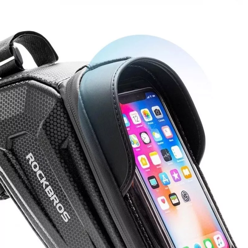 Rockbros B68-1 Jalgrattaraami kott Telefonitasku 1,7 l Must