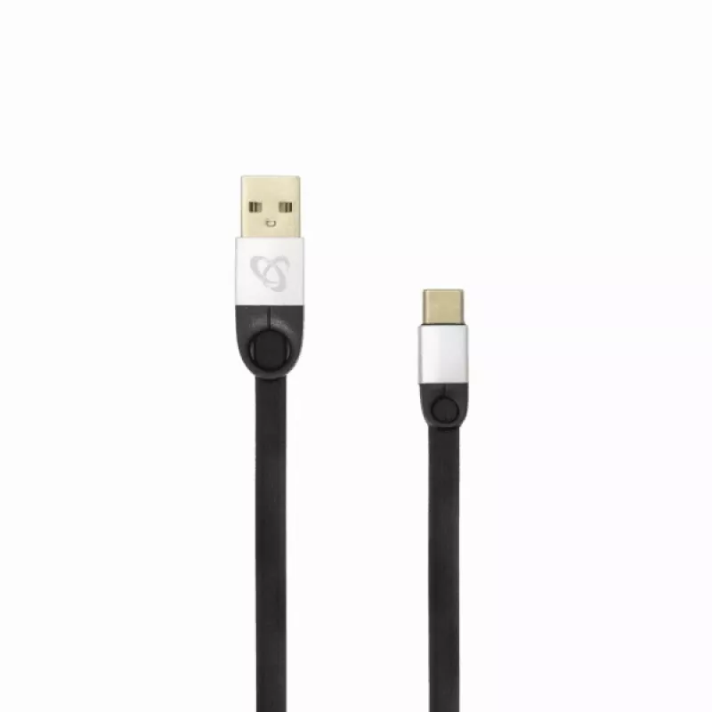 Sbox USB 2.0-Type-C/2.4A must/hõbedane 1,5M
