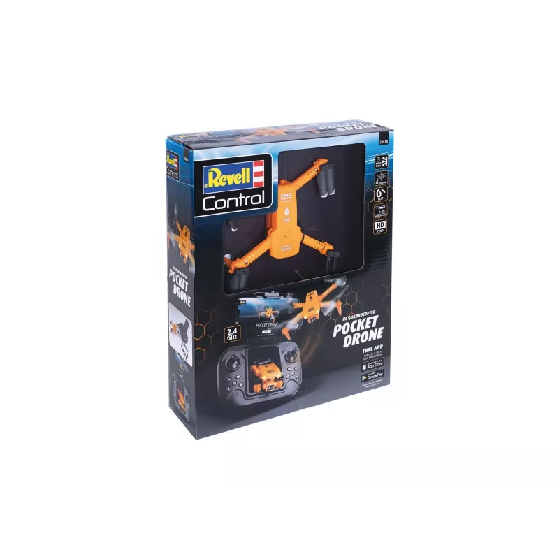 RC kvadrokopter REVELL Pocket Drone 23810 — 2,4 GHz, 4-kanaliline kaugjuhtimispult